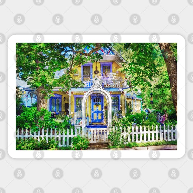 Victorian Gingerbread Cottage 12 Sticker by Robert Alsop